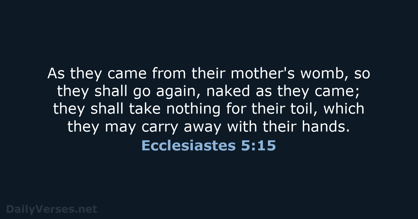 Ecclesiastes 5:15 - NRSV