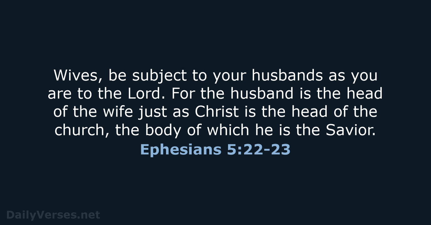 Ephesians 5:22-23 - NRSV