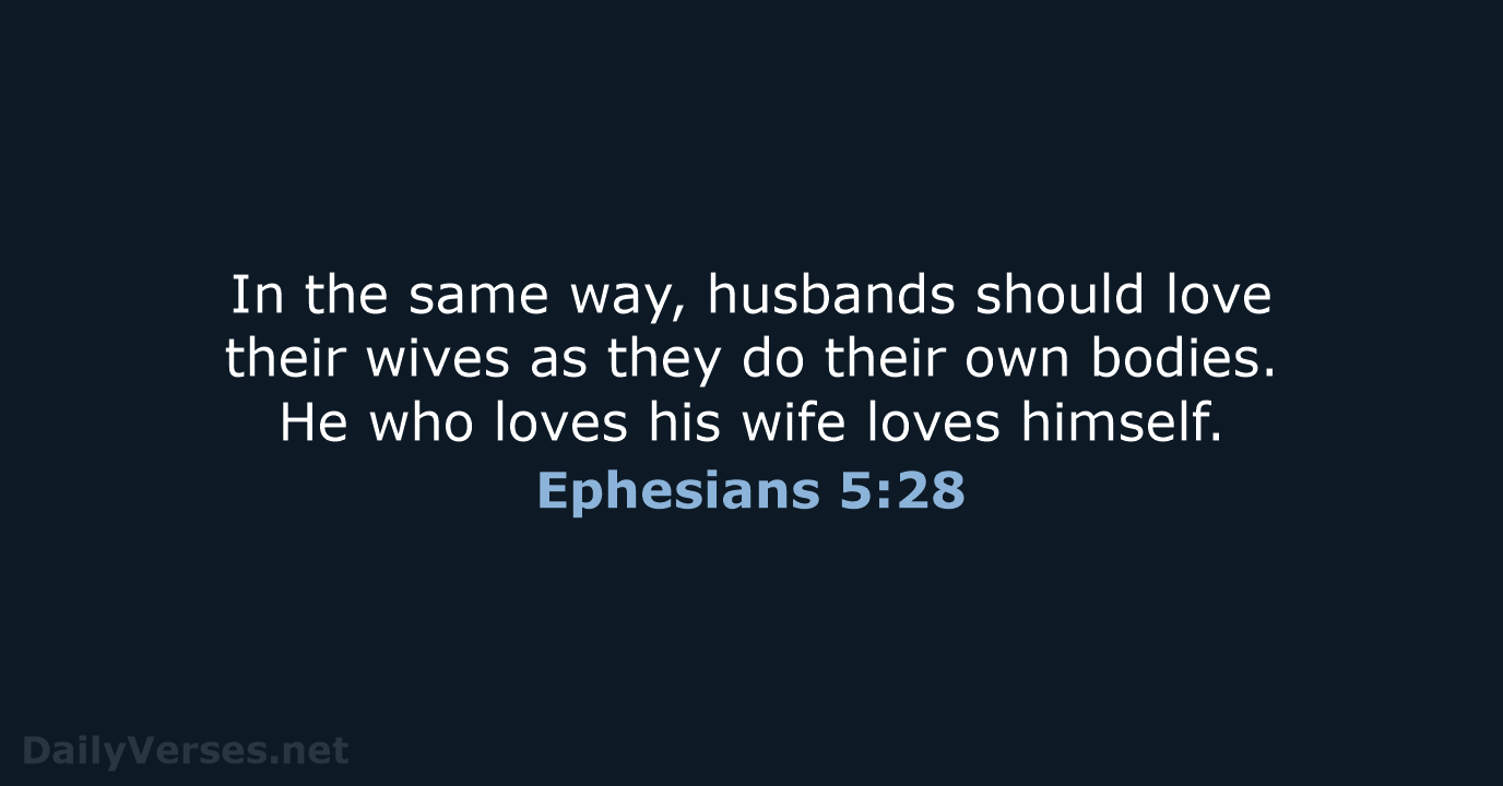Ephesians 5:28 - NRSV