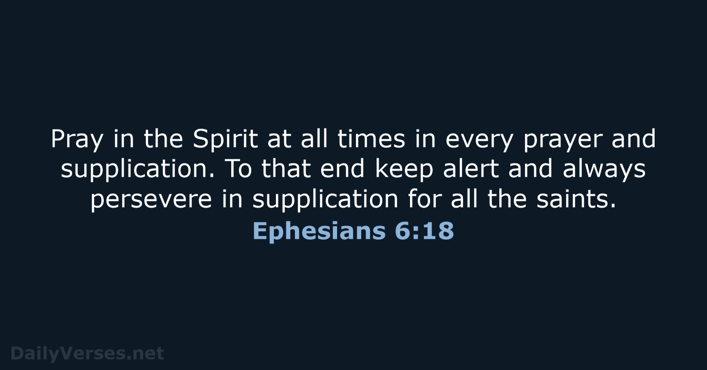 Ephesians 6:18 - NRSV