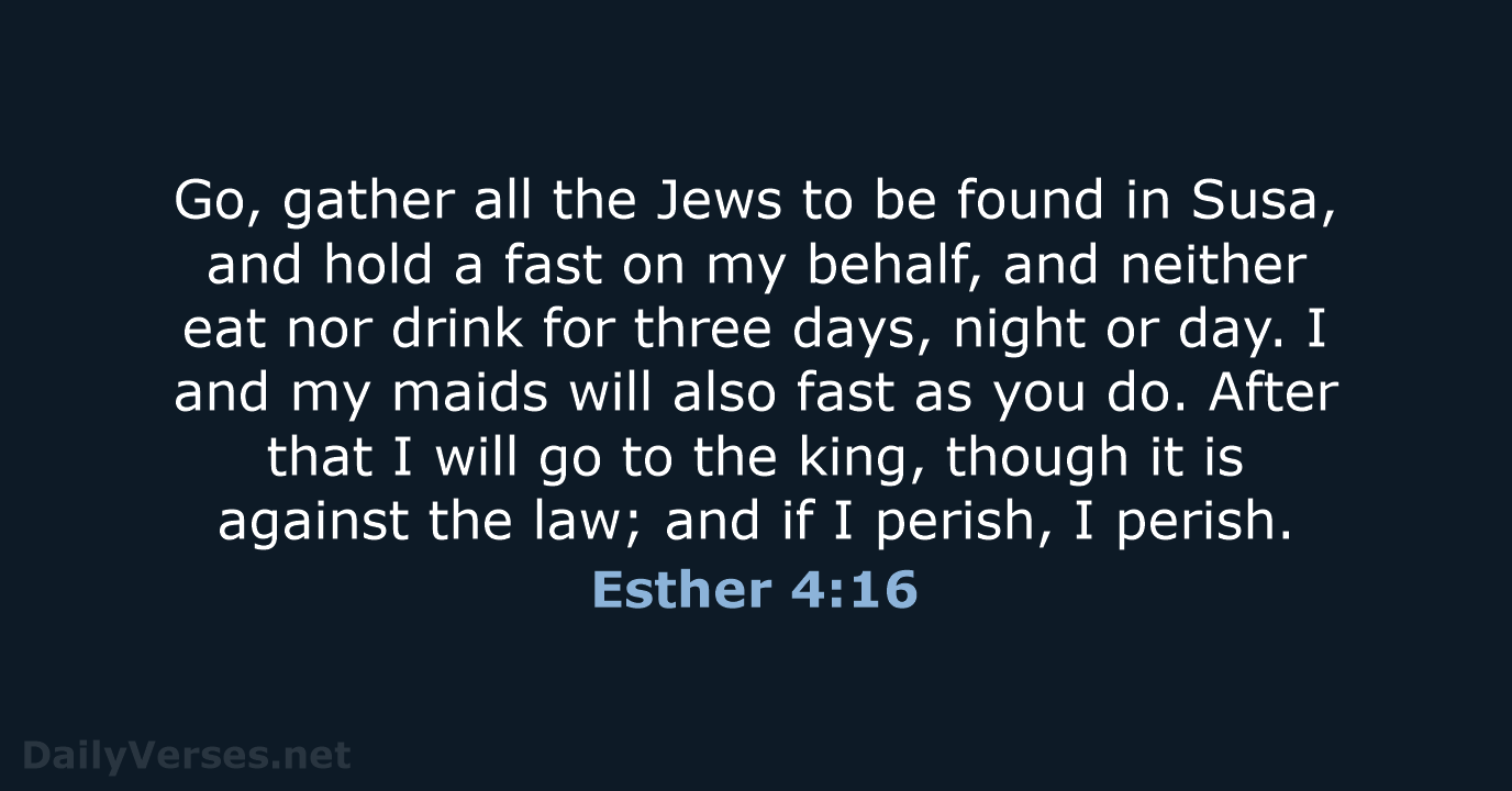 Esther 4:16 - NRSV