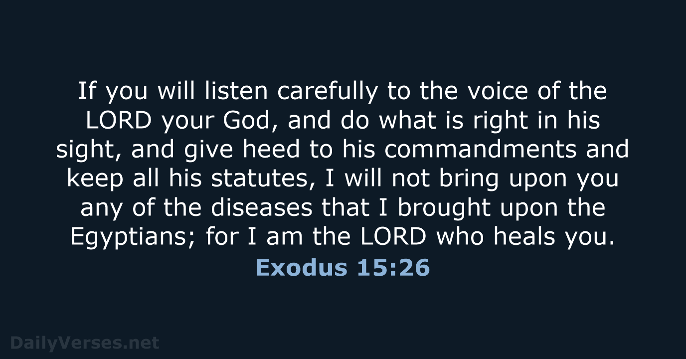 Exodus 15:26 - NRSV
