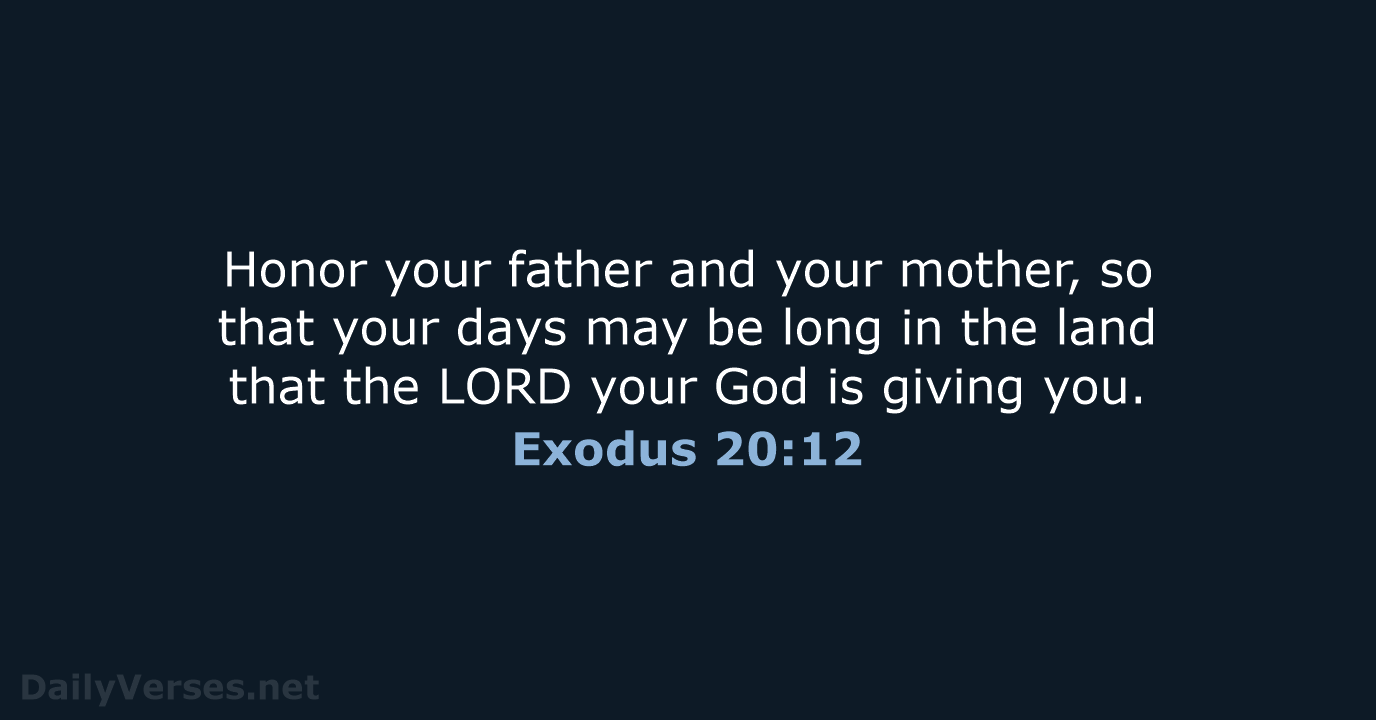 Exodus 20:12 - NRSV