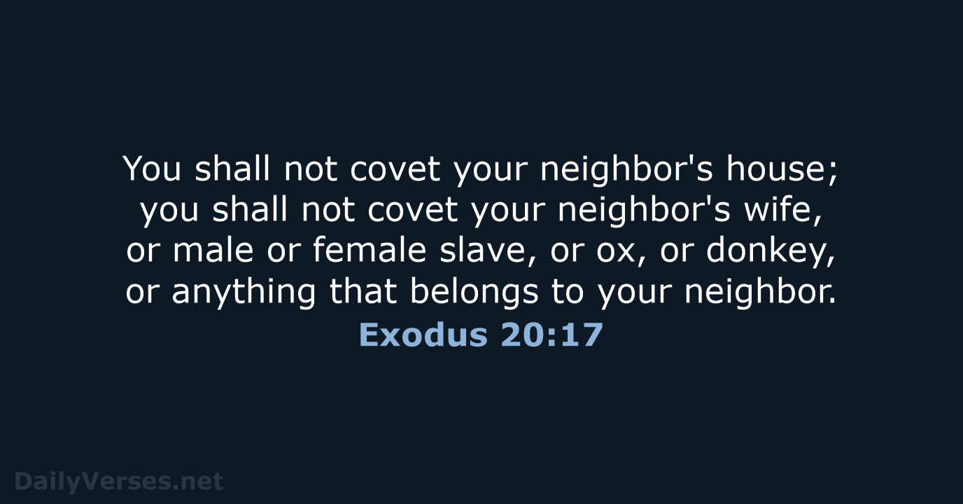 Exodus 20:17 - NRSV