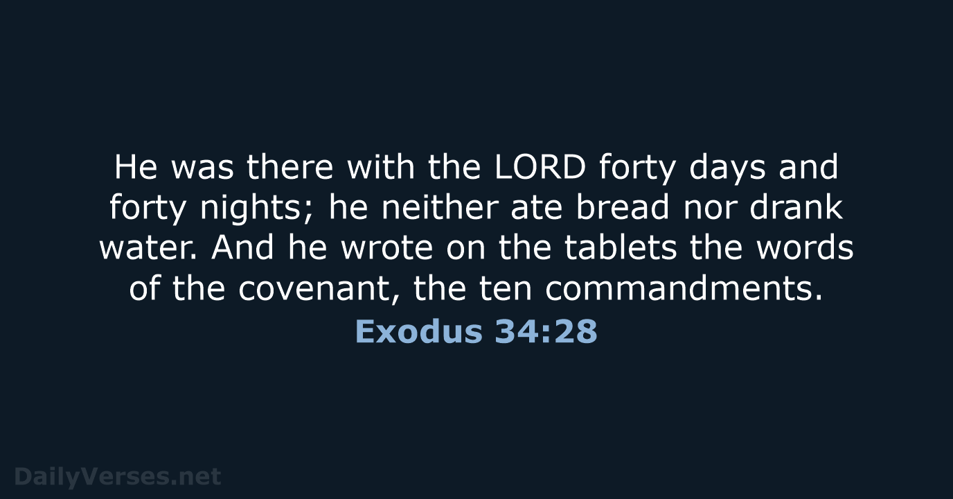 Exodus 34:28 - NRSV
