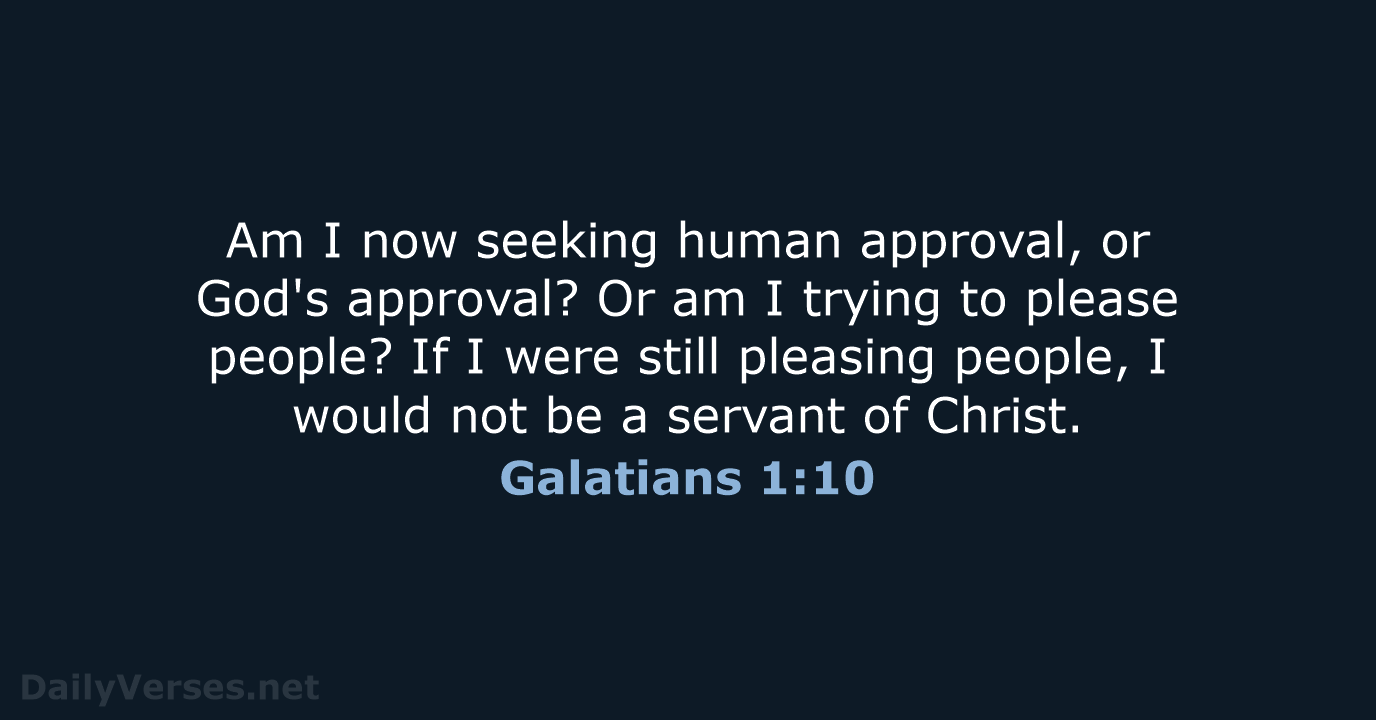 Galatians 1:10 - NRSV