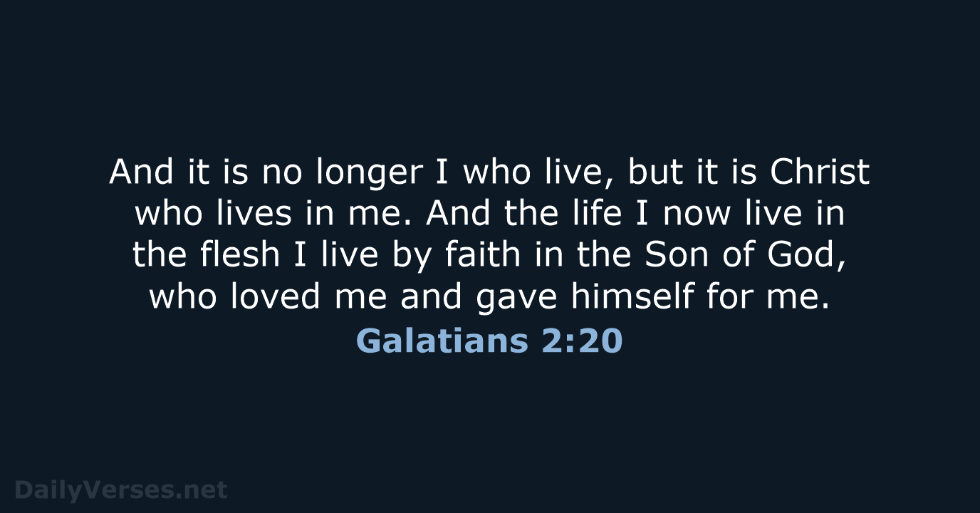 Galatians 2:20 - NRSV