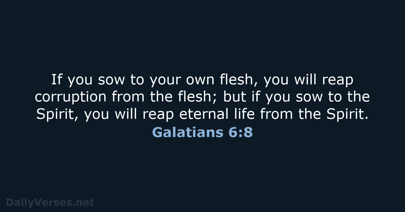 Galatians 6:8 - NRSV