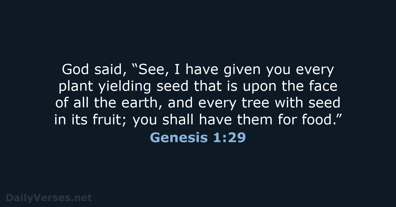 Genesis 1:29 - NRSV