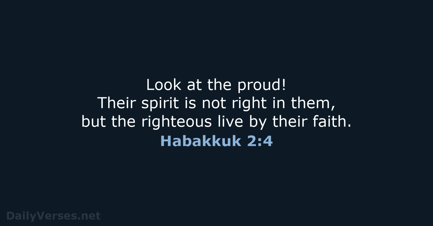 Habakkuk 2:4 - NRSV