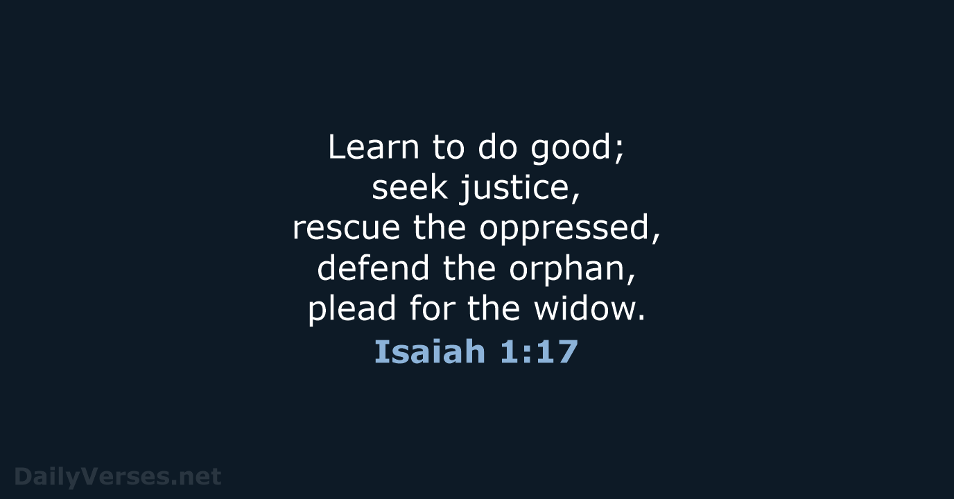 Isaiah 1:17 - NRSV