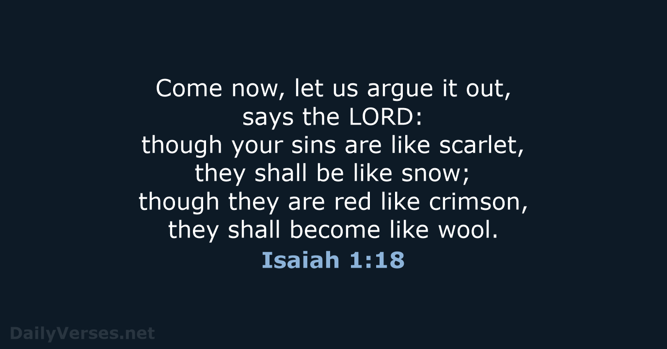 Isaiah 1:18 - NRSV