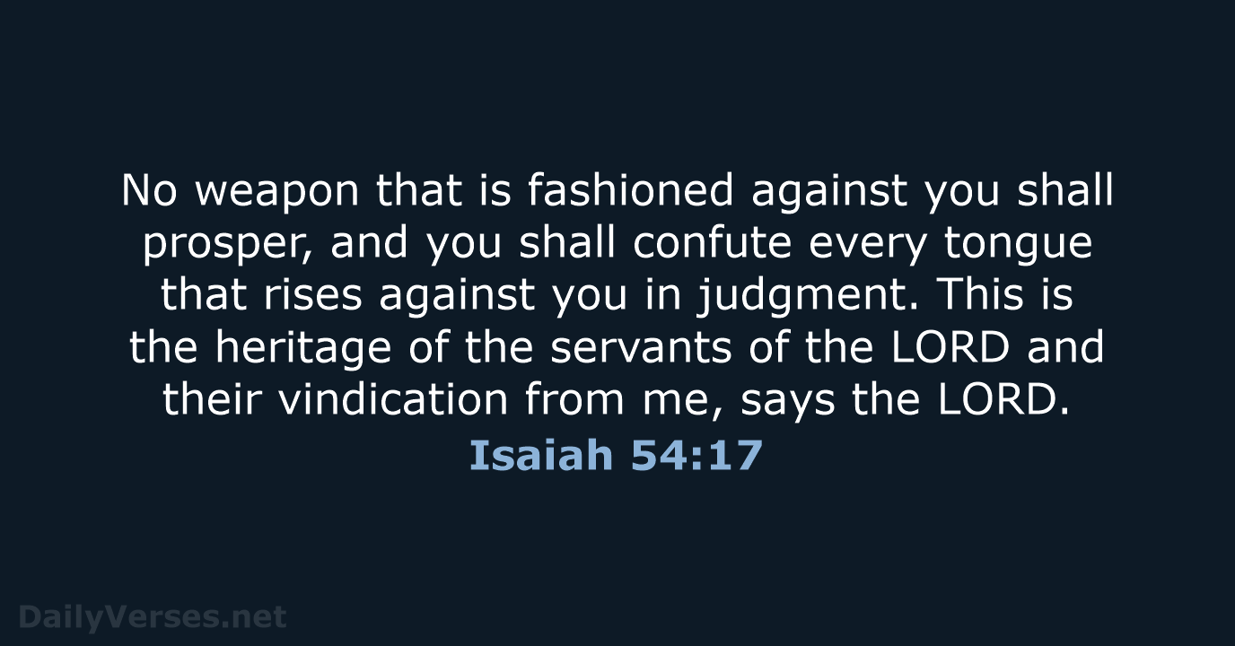 Isaiah 54:17 - NRSV