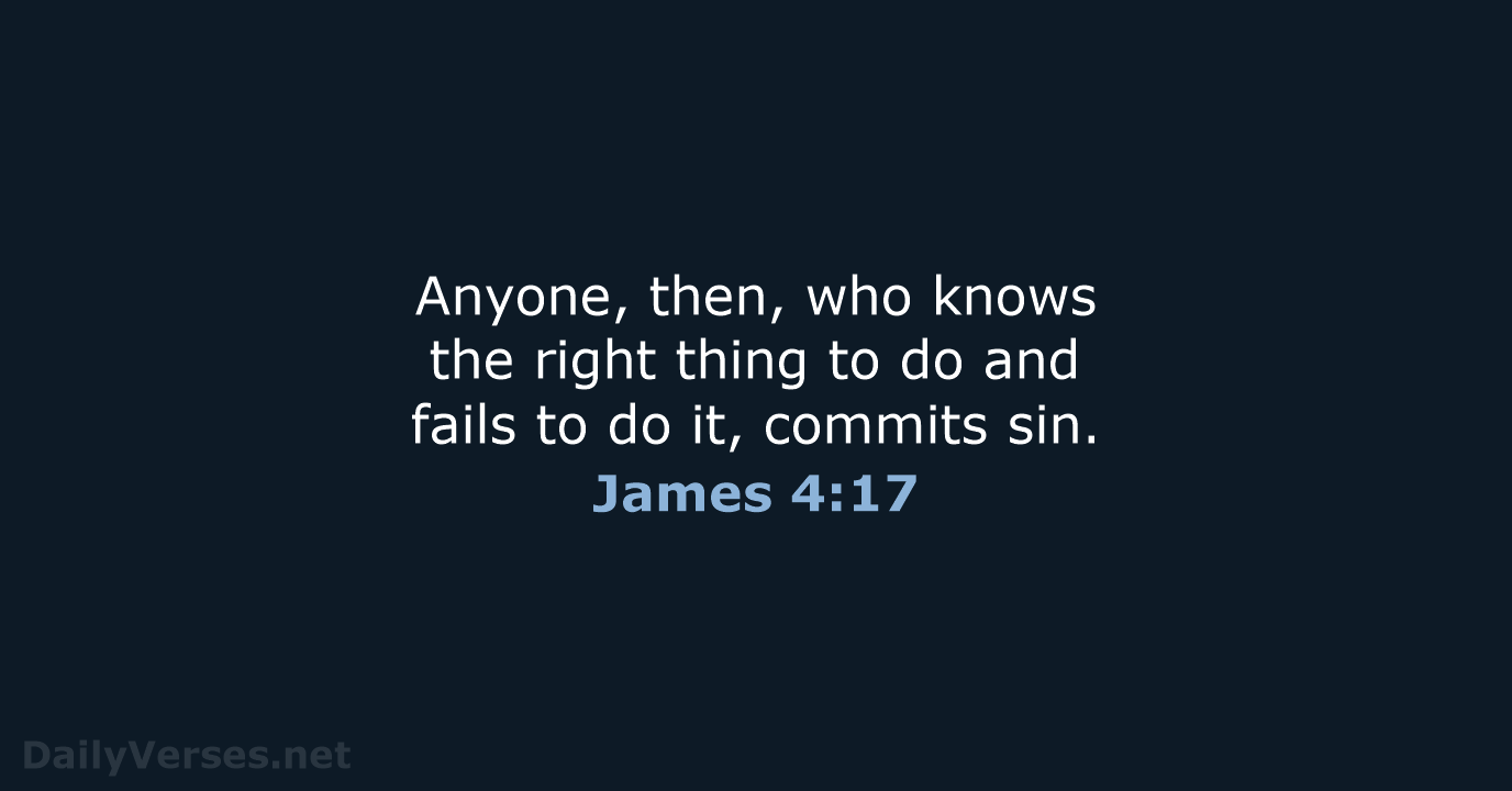 James 4:17 - NRSV