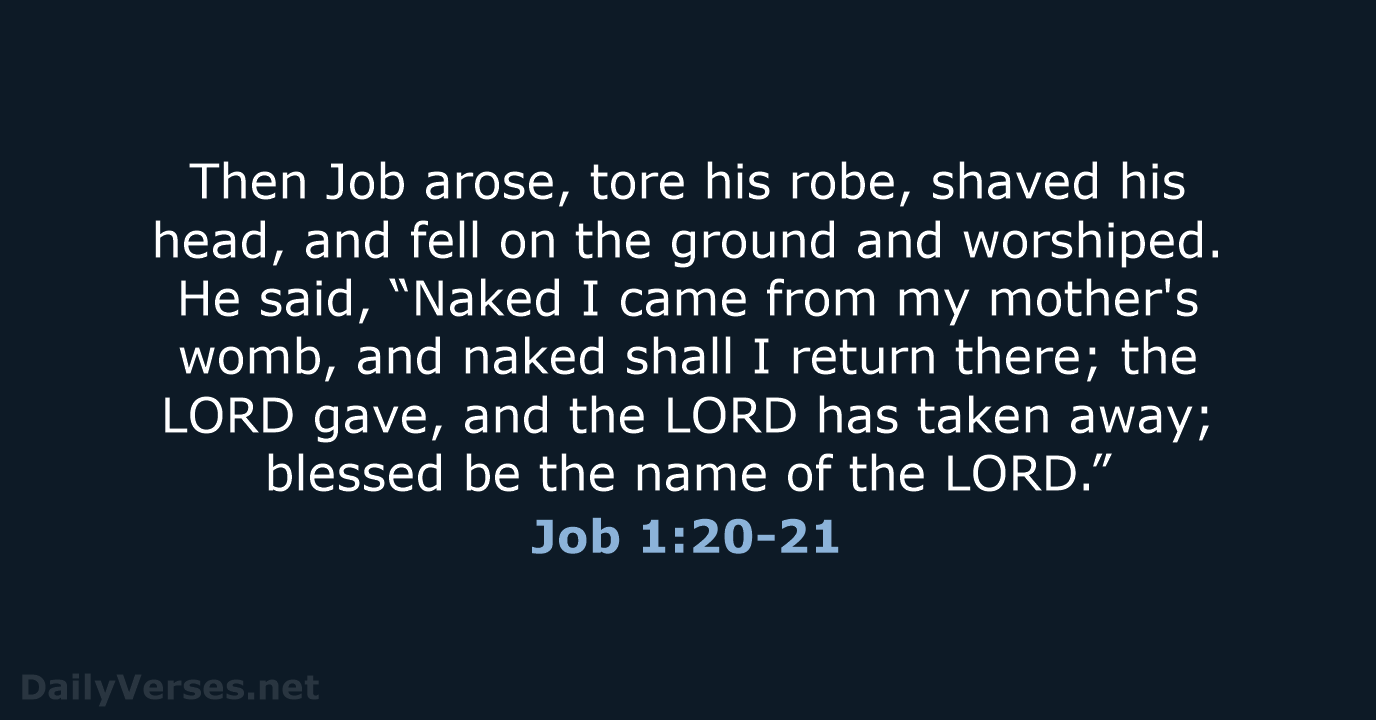 Job 1:20-21 - NRSV