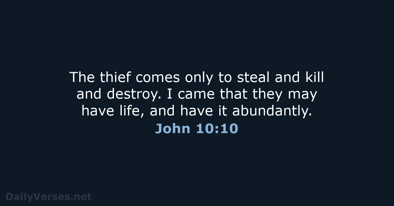 John 10:10 - NRSV