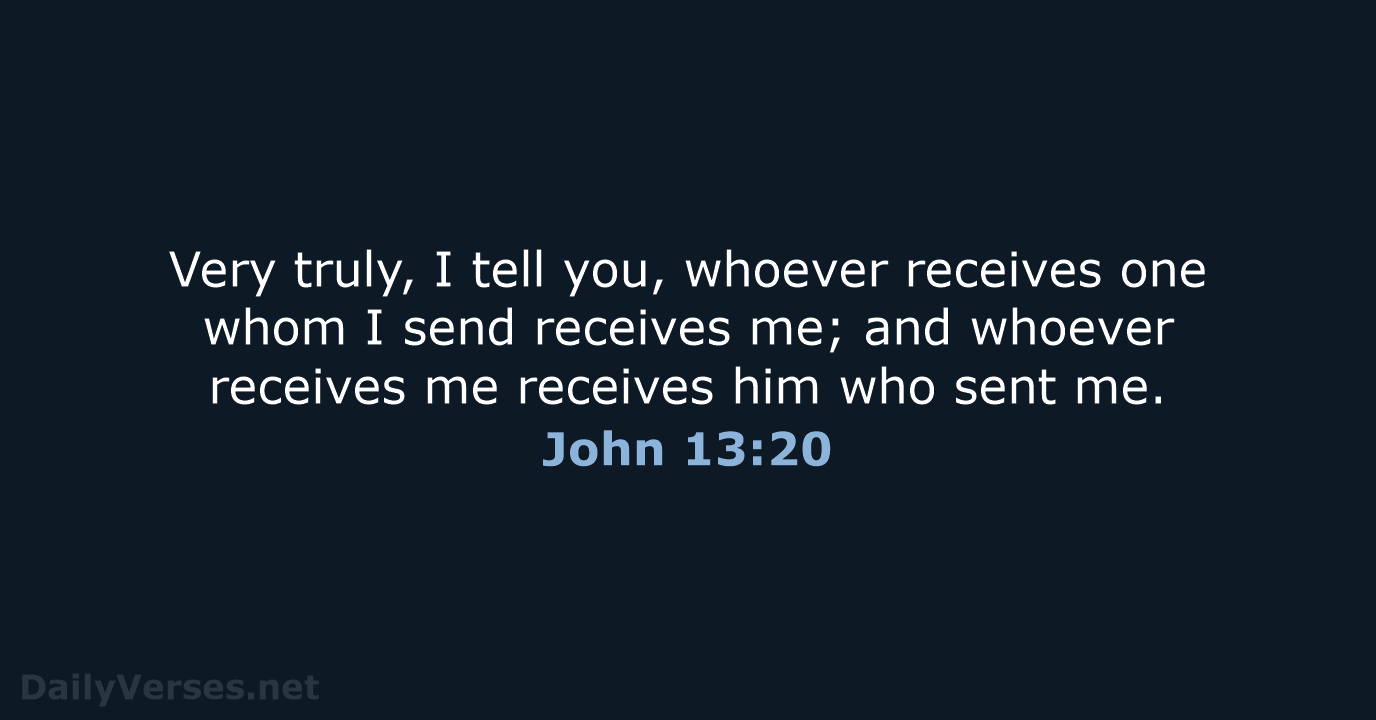 John 13:20 - NRSV