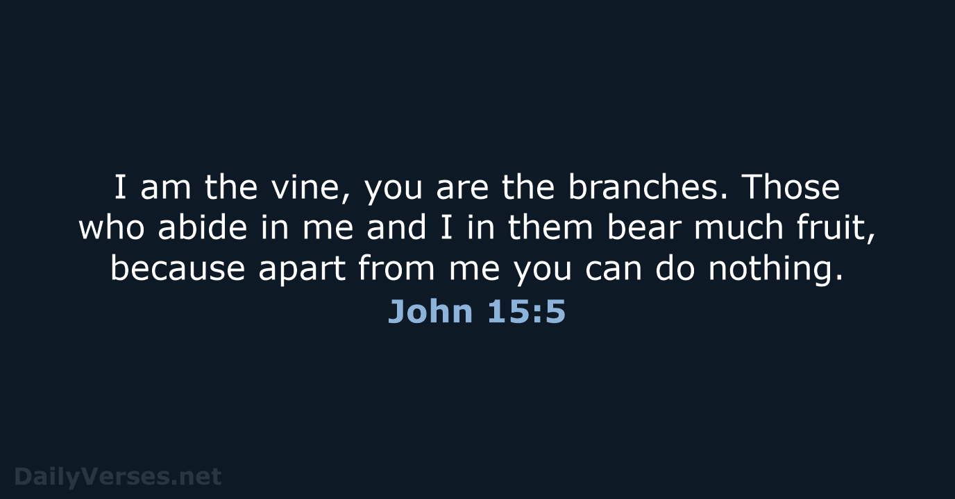 John 15:5 - NRSV