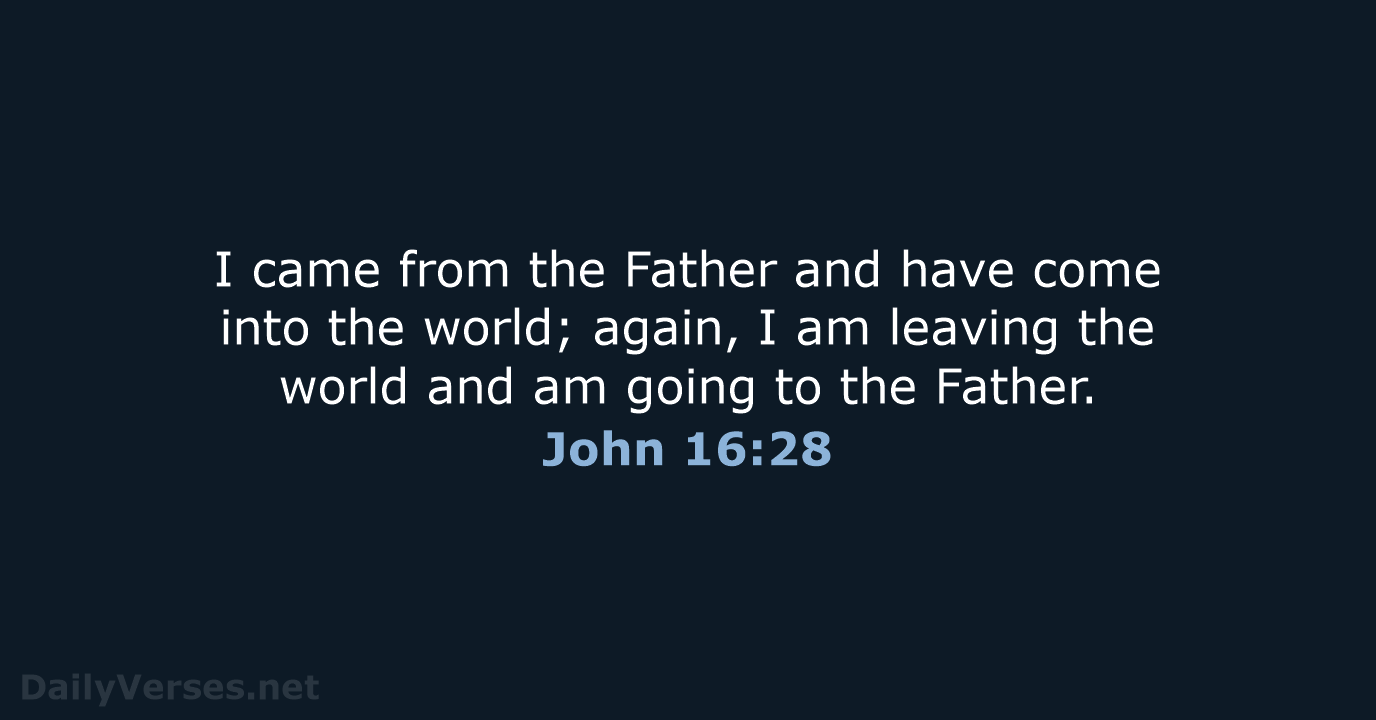 John 16:28 - NRSV