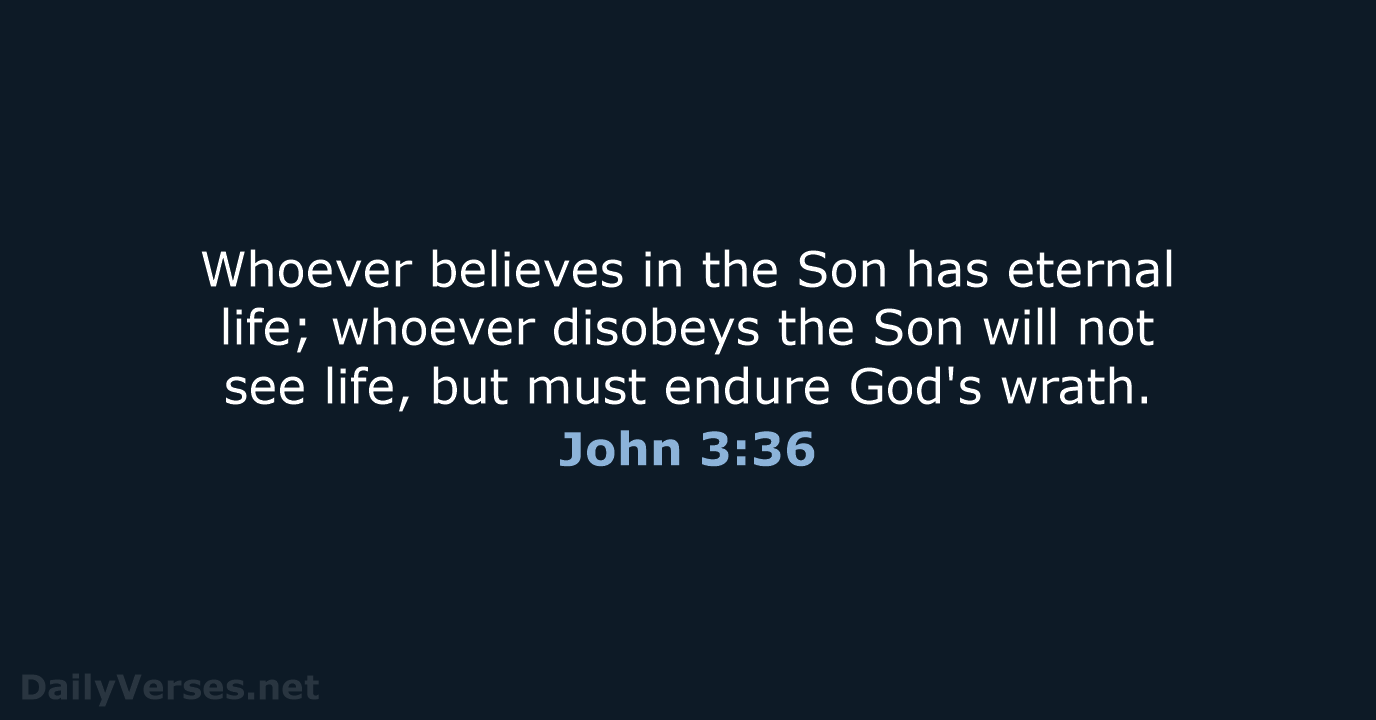 John 3:36 - NRSV