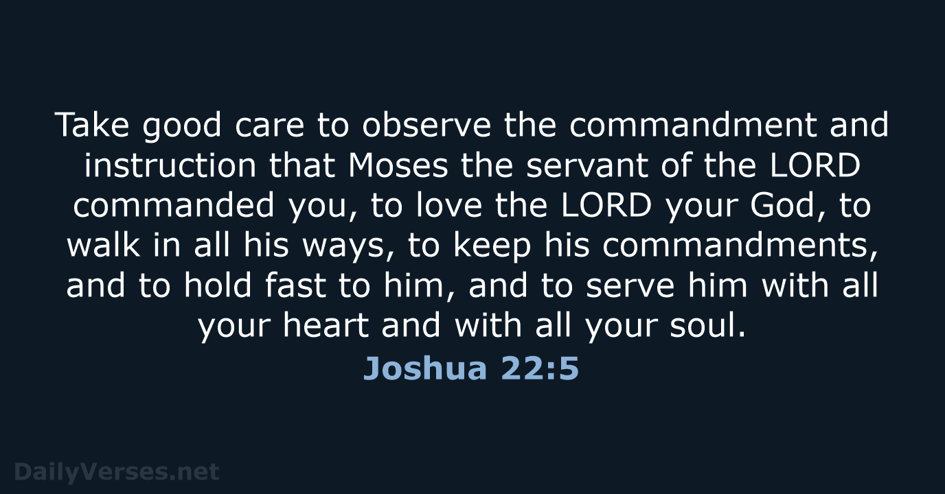 Joshua 22:5 - NRSV