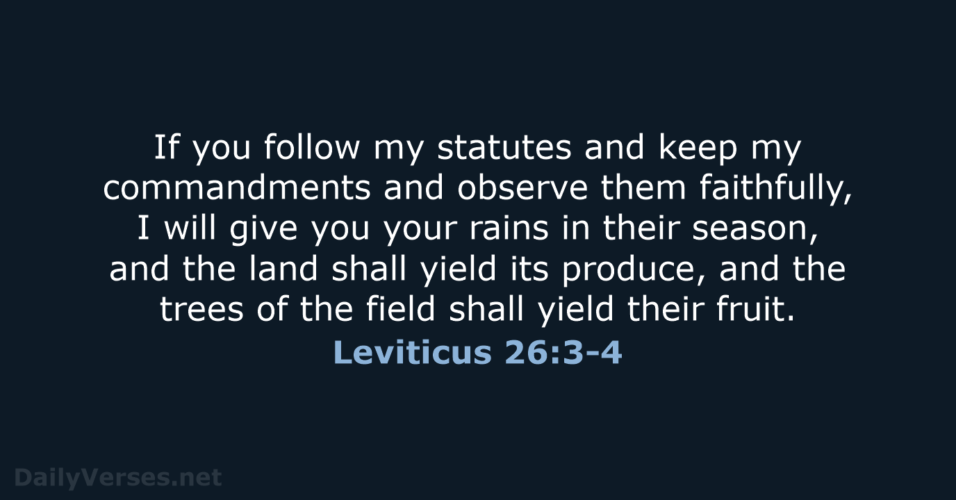 Leviticus 26:3-4 - NRSV