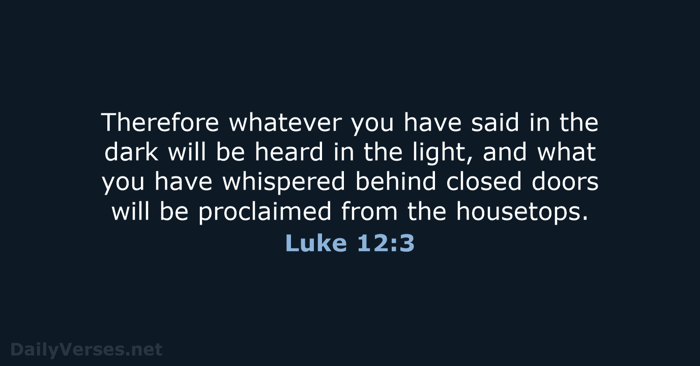 Luke 12:3 - NRSV