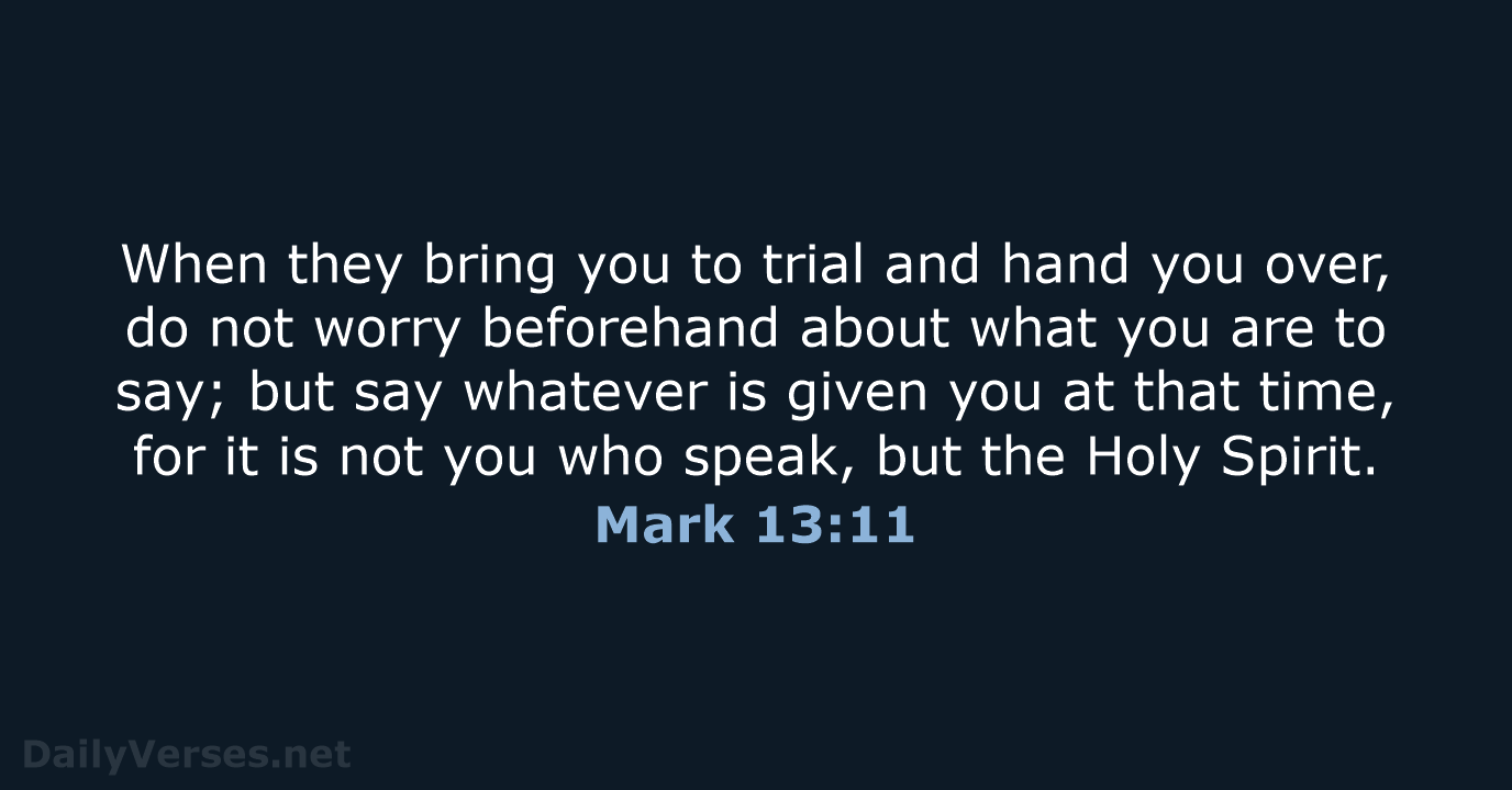 Mark 13:11 - NRSV