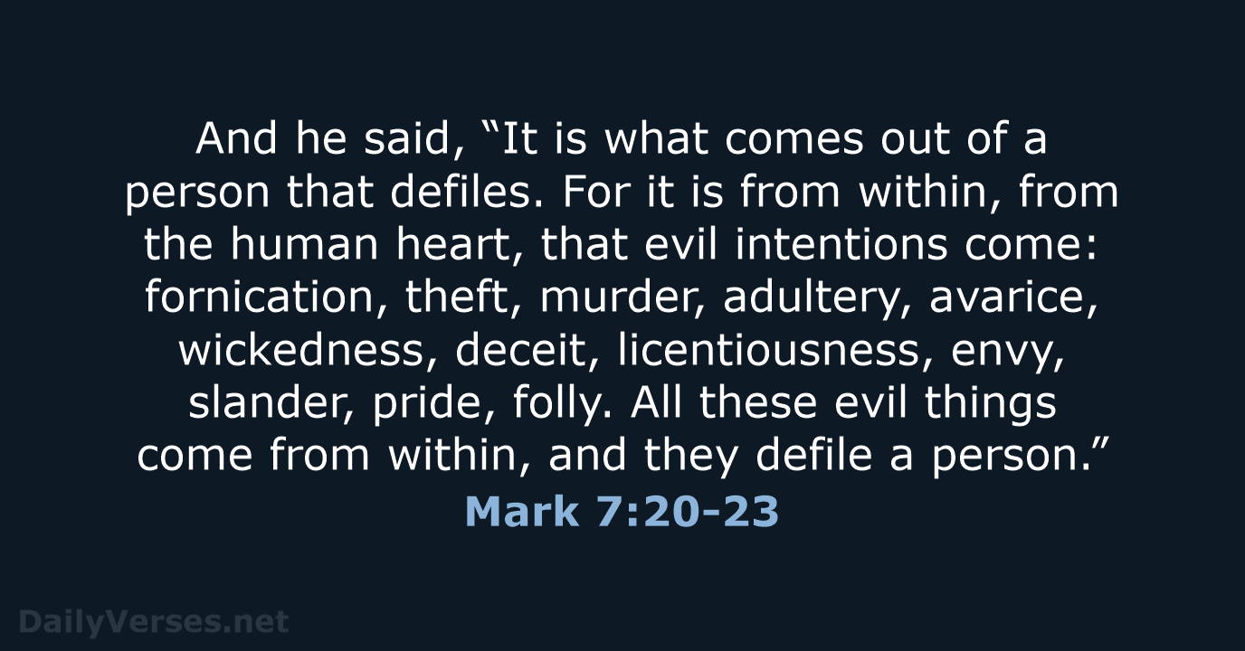 Mark 7:20-23 - NRSV