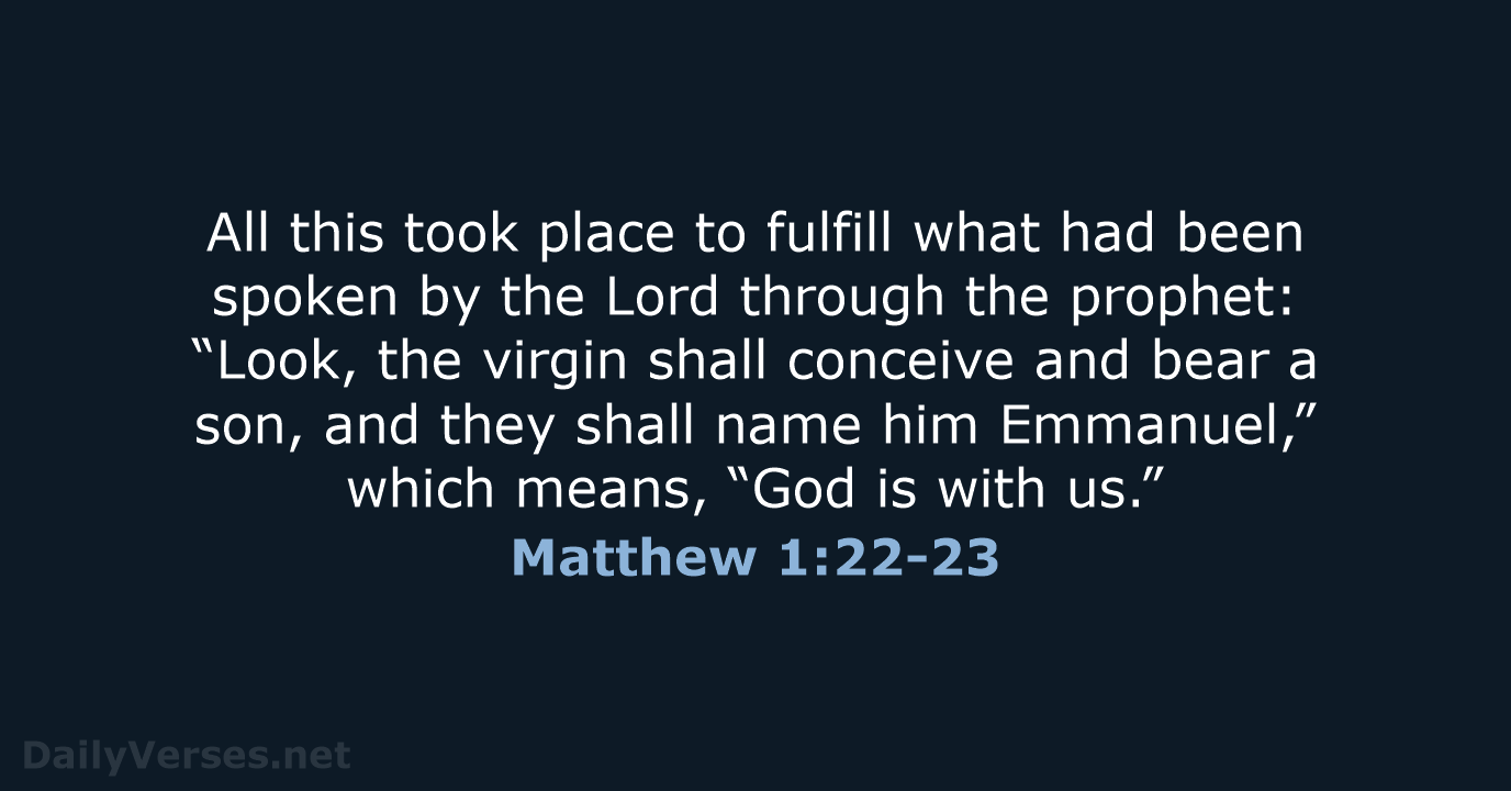 Matthew 1:22-23 - NRSV