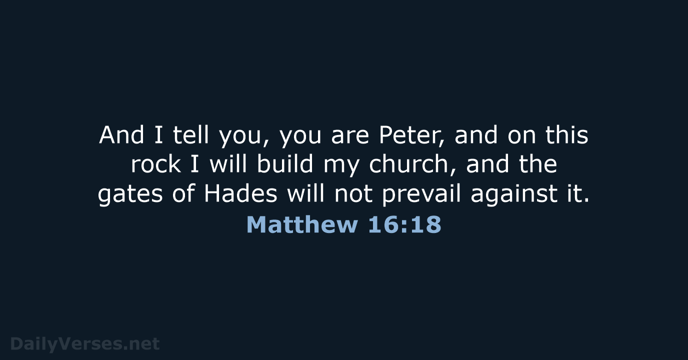 Matthew 16:18 - NRSV