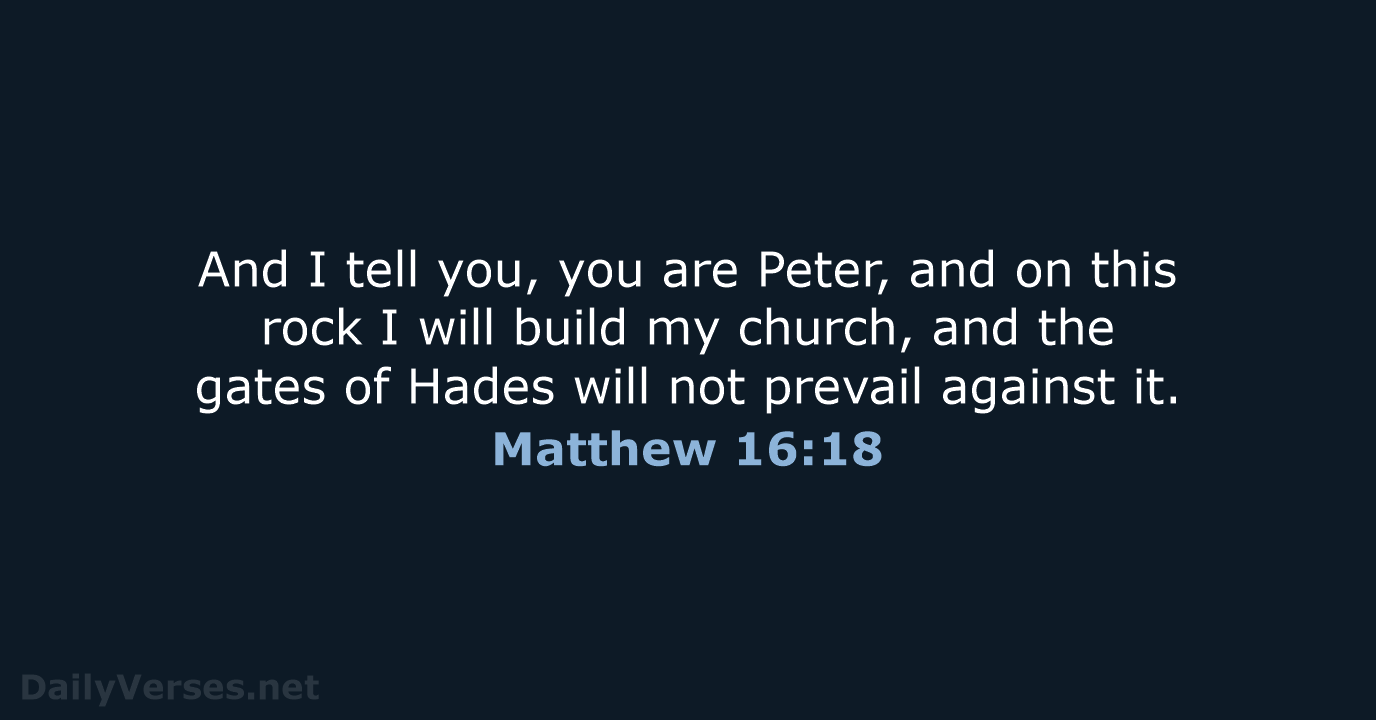 Matthew 16 18 Bible Verse NRSV DailyVerses