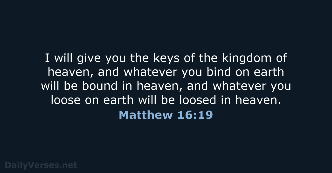 Matthew 16:19 - NRSV