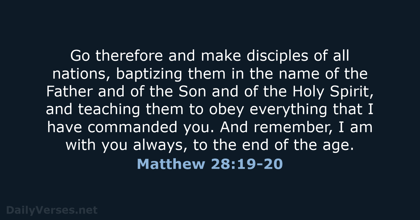 Matthew 28:19-20 - NRSV