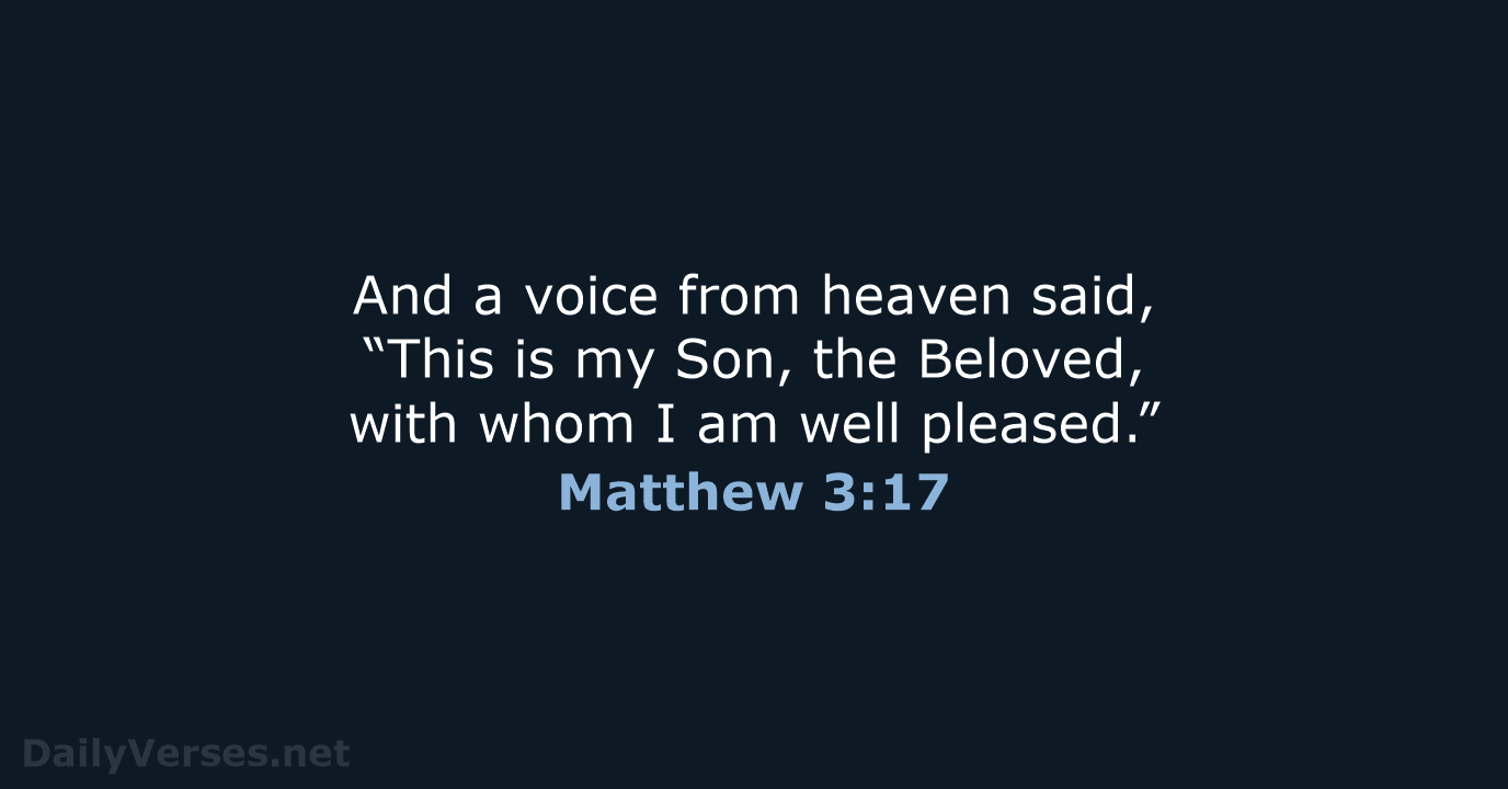 Matthew 3:17 - NRSV