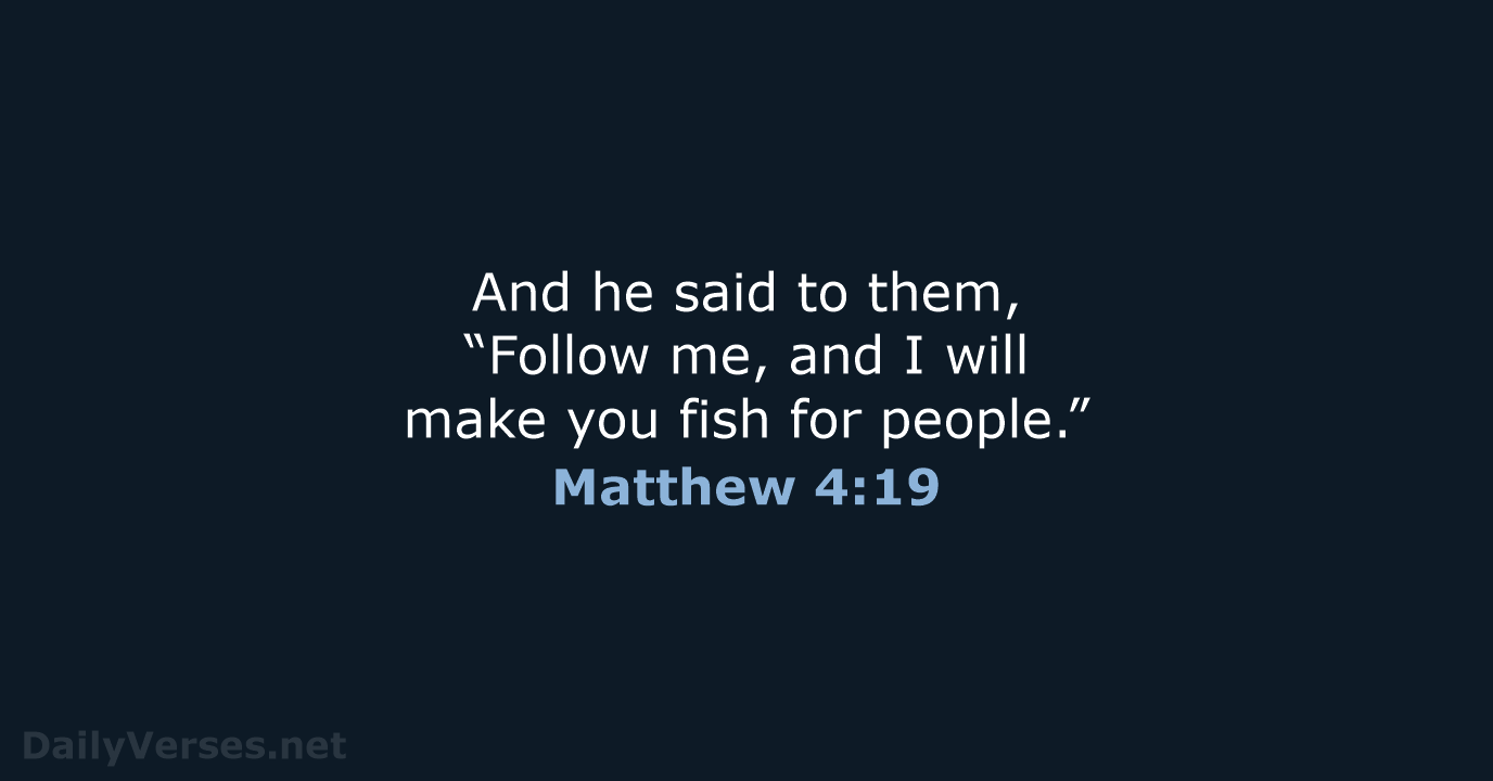 Matthew 4:19 - NRSV