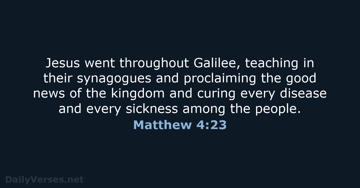 Matthew 4:23 - NRSV