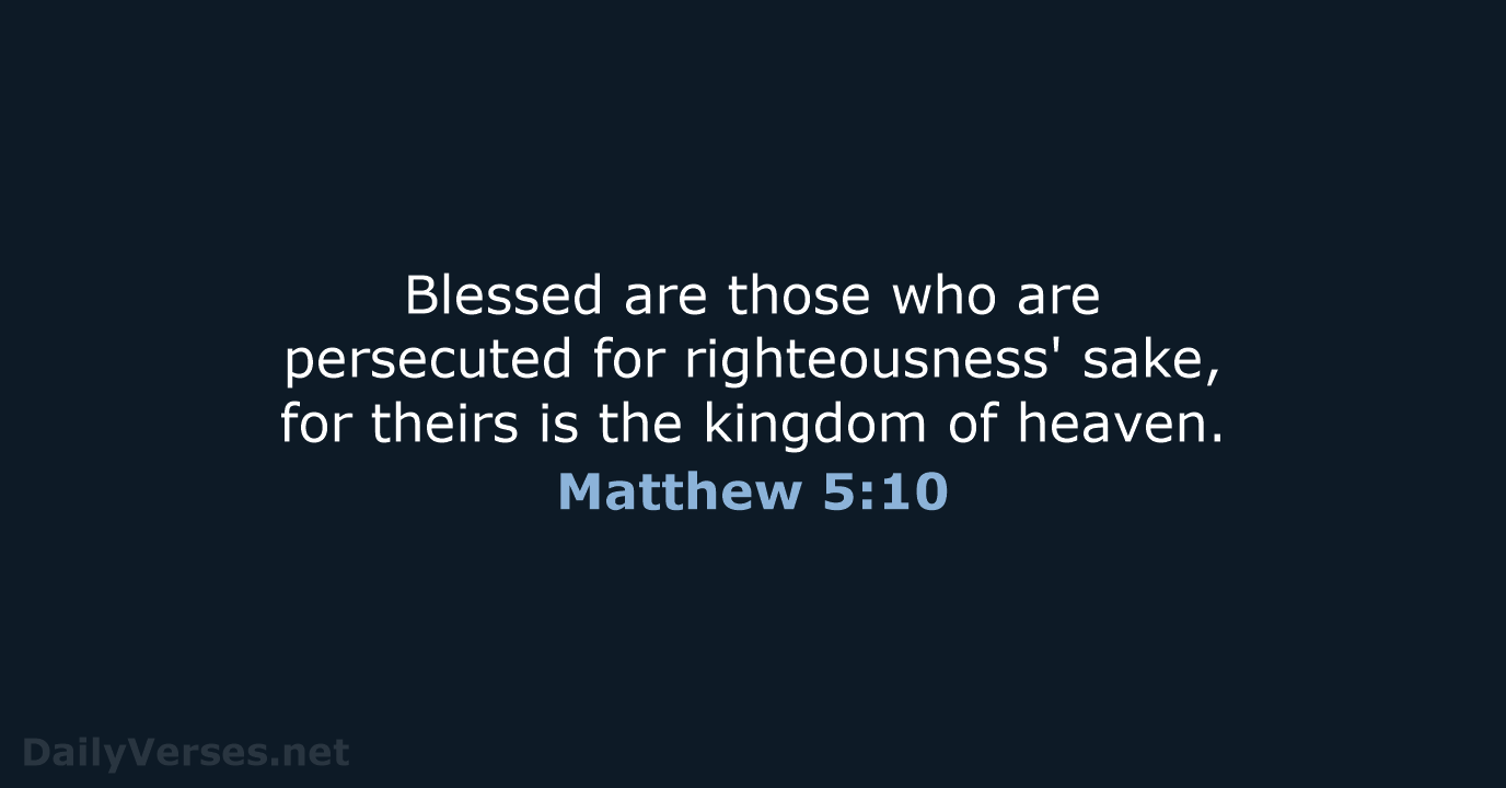 Matthew 5:10 - NRSV
