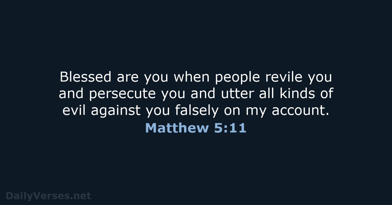 Matthew 5:11 - NRSV