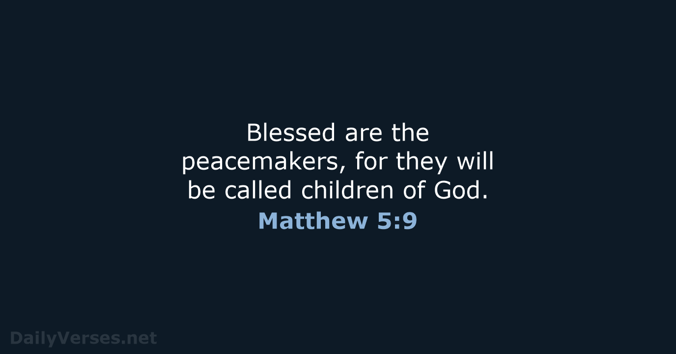 Matthew 5:9 - NRSV