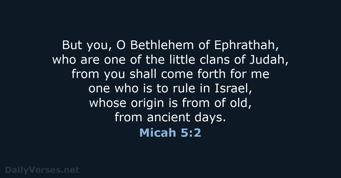 Micah 5:2 - NRSV