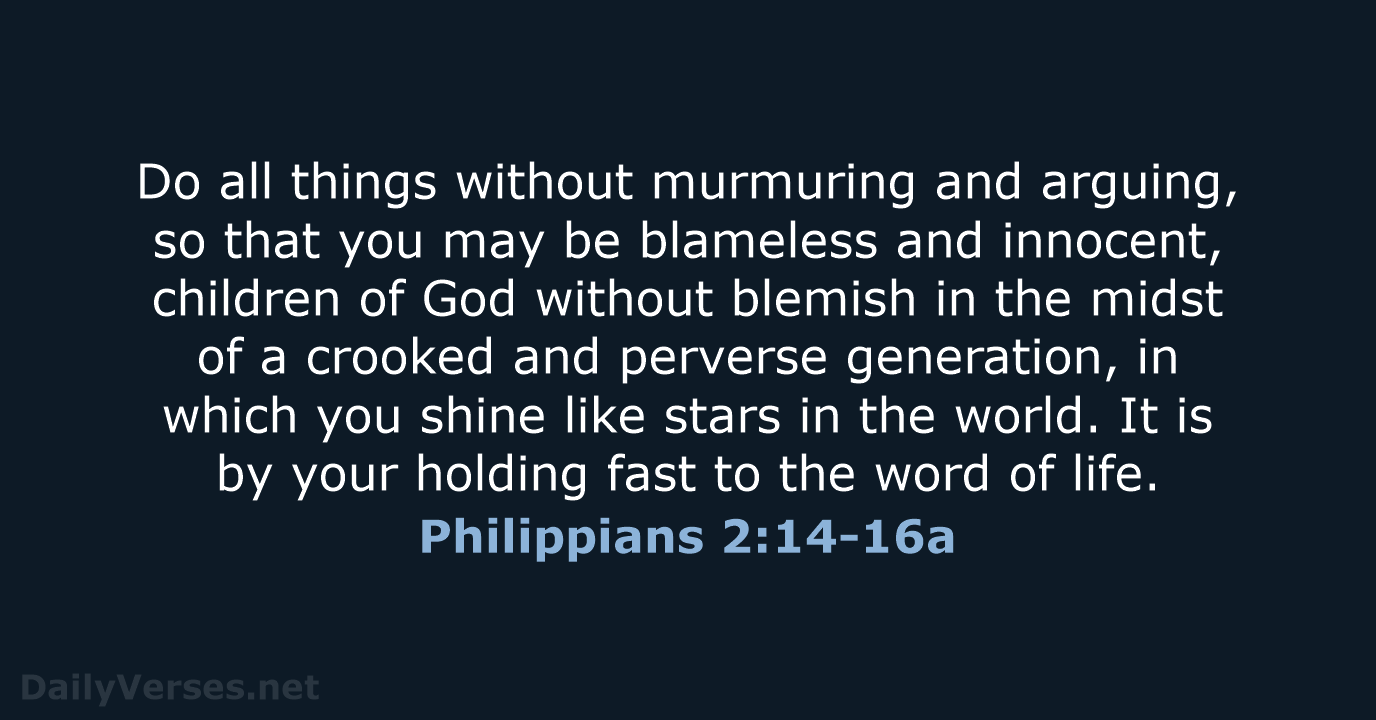 Philippians 2:14-16a - NRSV