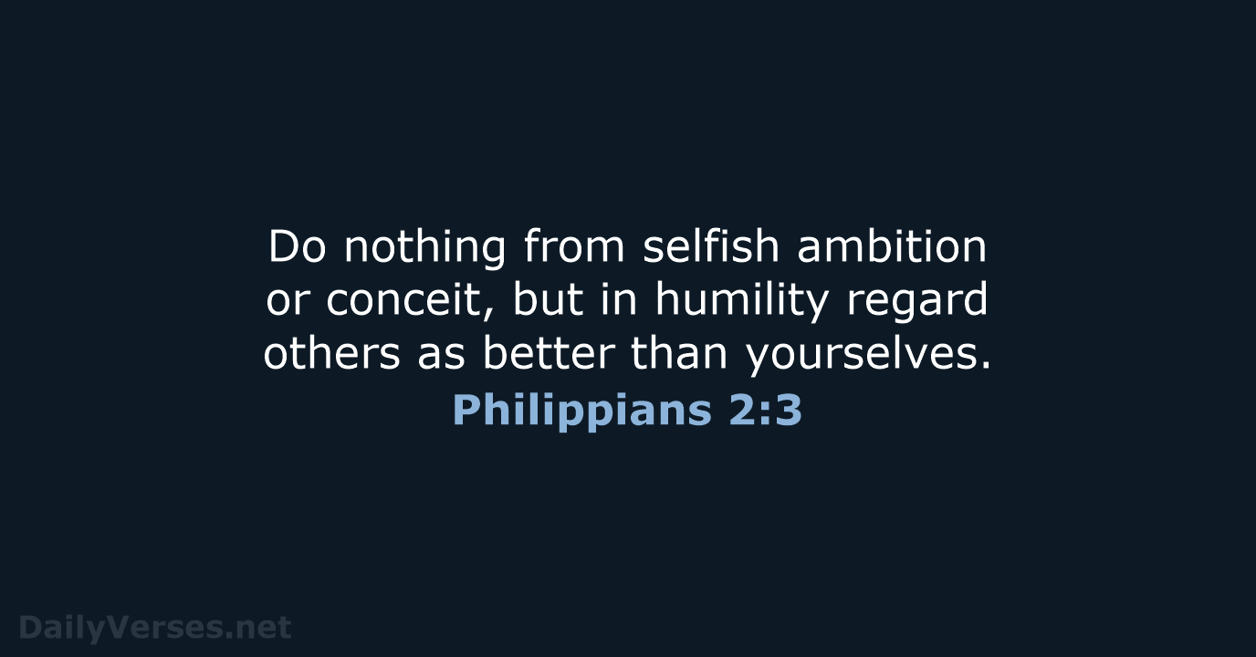Philippians 2:3 - NRSV