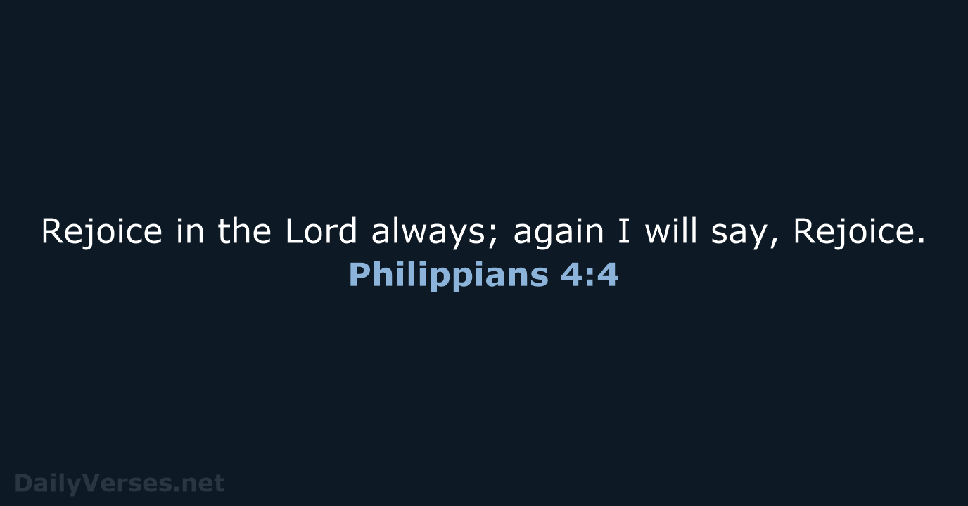 Philippians 4:4 - NRSV