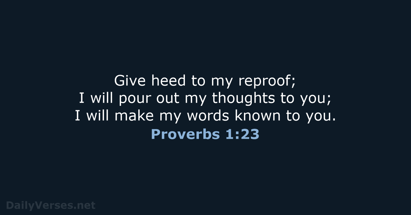 Proverbs 1:23 - NRSV
