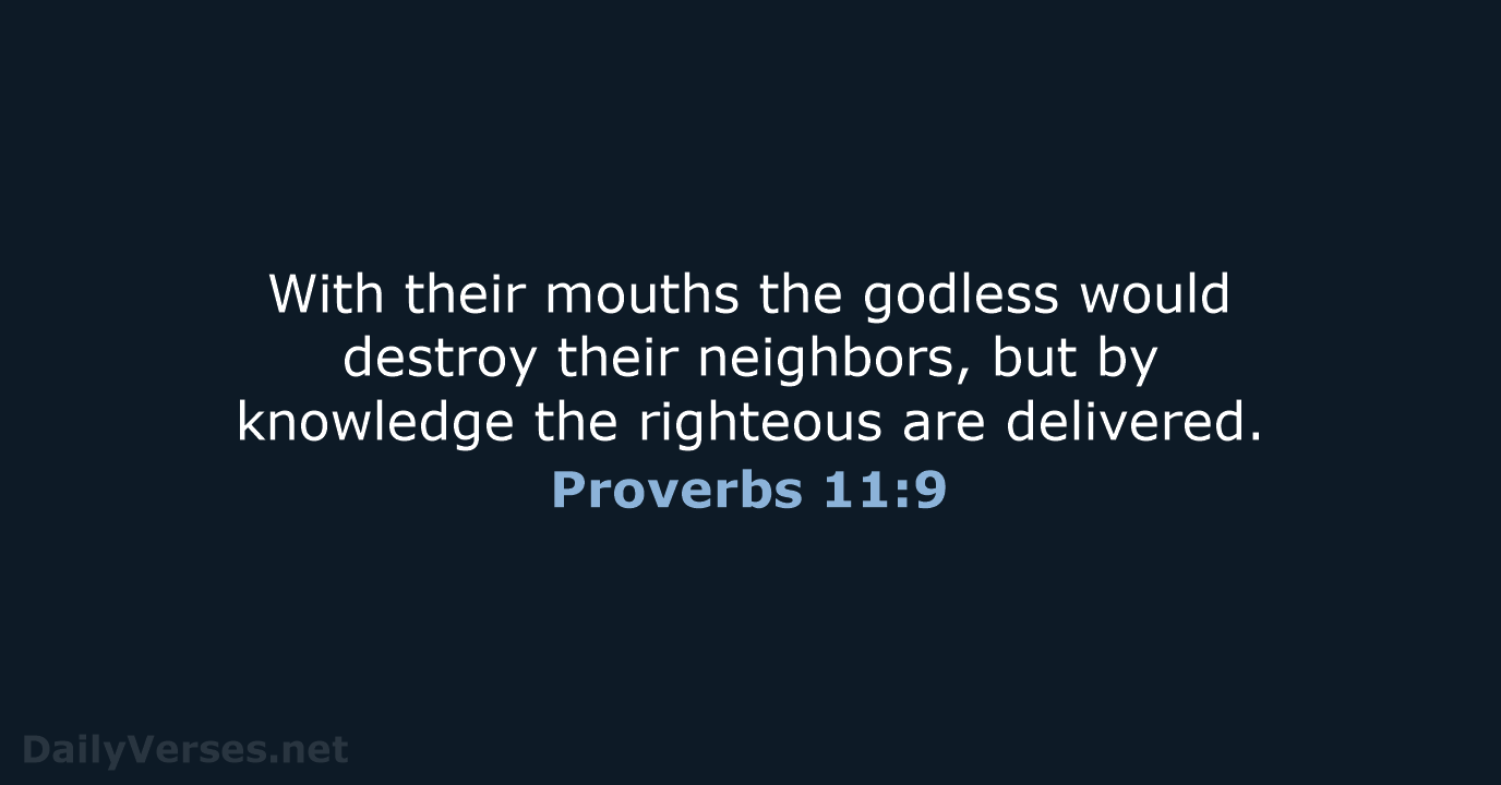 Proverbs 11:9 - NRSV