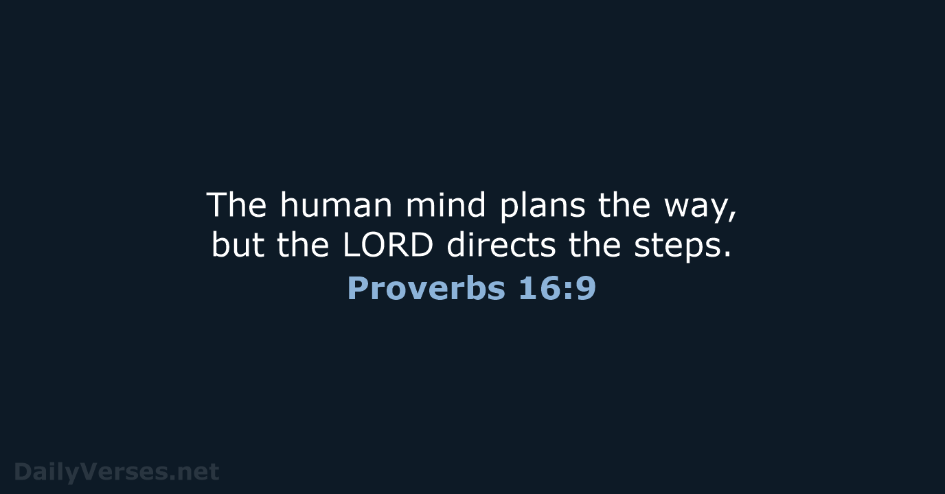 Proverbs 16:9 - NRSV