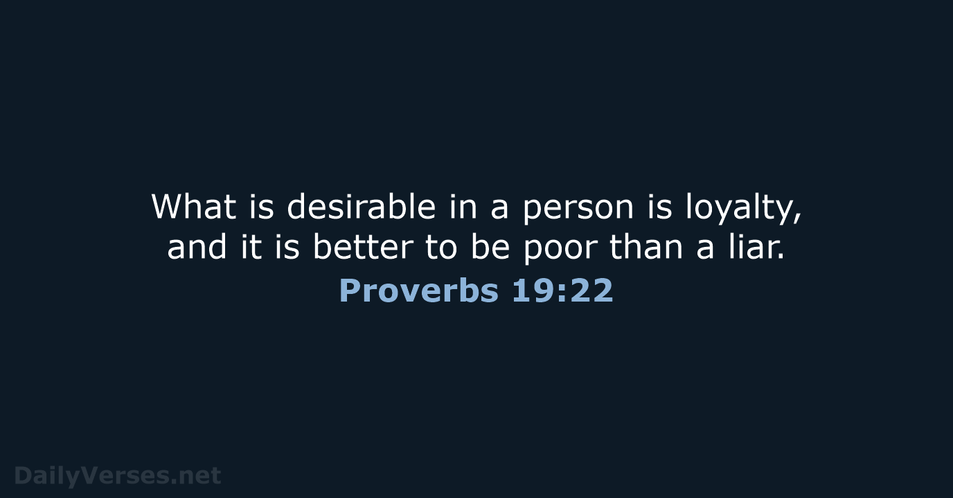 Proverbs 19:22 - NRSV