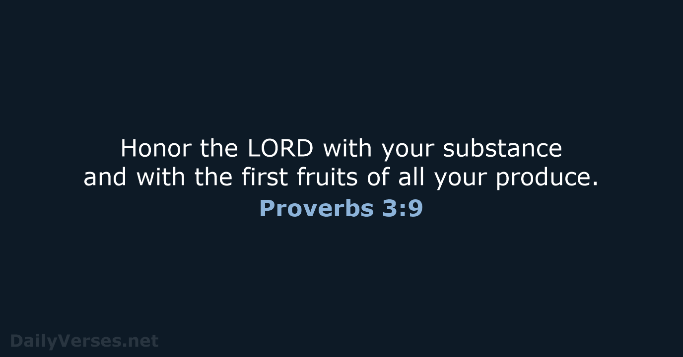 Proverbs 3:9 - NRSV