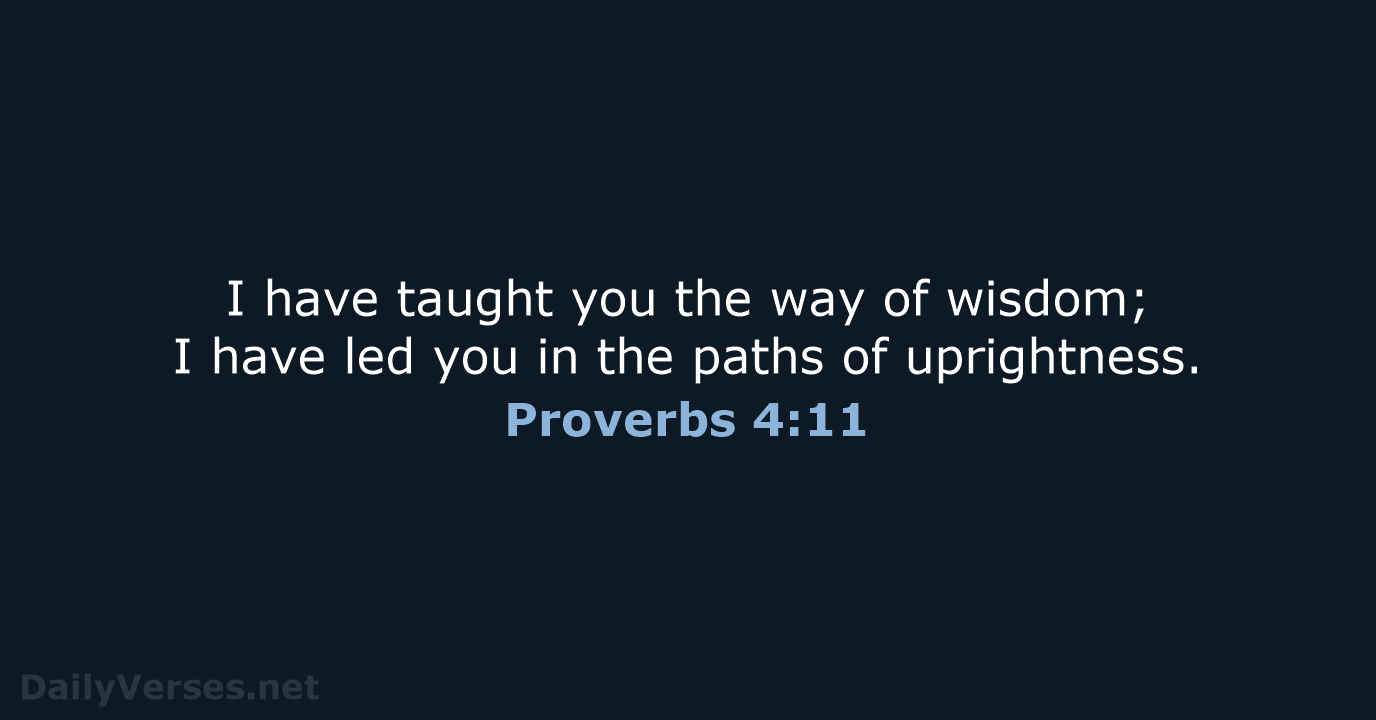 Proverbs 4:11 - NRSV